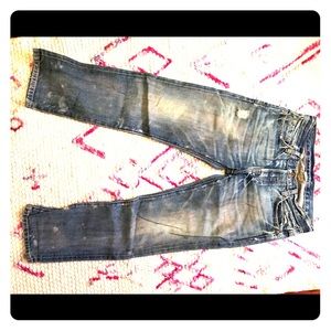 NSF paint splatter boyfriend jeans